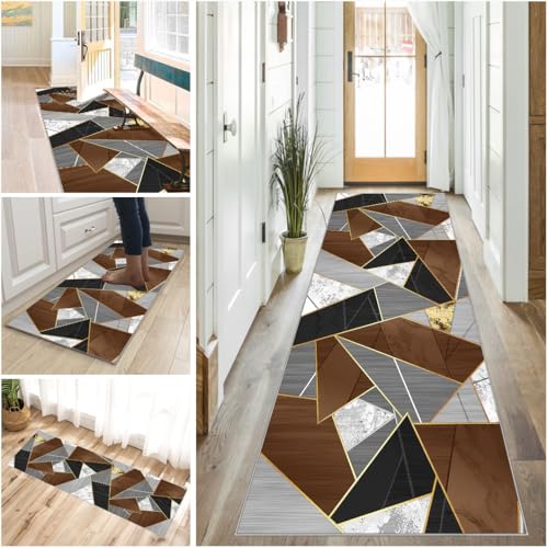 XUEGAIXIA Teppich Läufer Flur Runner Korridor Teppiche rutschfest Küchenteppich Waschbar 60 x 250 cm Flurläufer Lang Eingangsteppich Flurteppich Läufer Teppich für Flur, Schlafzimmer, Wohnzimmer von XUEGAIXIA