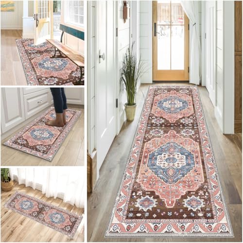 XUEGAIXIA Teppich Läufer Flur Runner Korridor Teppiche rutschfest Küchenteppich Waschbar 65 x 430 cm Flurläufer Lang Eingangsteppich Flurteppich Läufer Teppich für Flur, Schlafzimmer, Wohnzimmer von XUEGAIXIA
