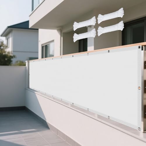 Sonnensegel 2.8 x 5.5 m Rechteckig Wasserdicht Sonnenschutz Windschutz Sonnendach UV Schutz inkl Befestigungsseile für Garten Terrasse Outdoor Camping, Weiß Sonnensegel 2.8 x 5.5 m Rechteckig Wasserdicht Sonnenschutz Windschutz Sonnendach UV Schutz inkl Befestigungsseile für Garten Terrasse Outdoor Camping, Weiß von XUEHMIN