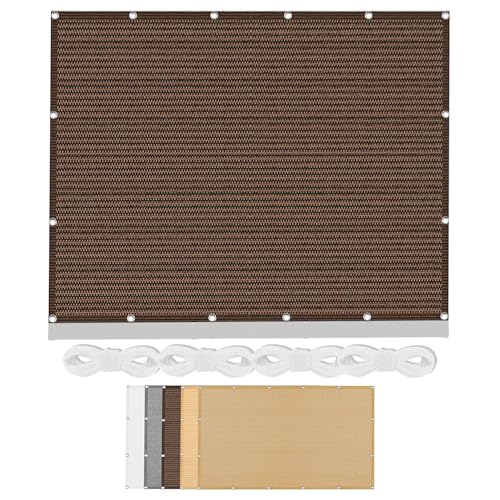 Sonnensegel Sonnenschutz 350 x 400 cm Rechteckig Atmungsaktiv Sonnenschutz Windschutz Nach Maß mit Ösen mit Ösen Ohne Bohren mit Seil für Terrasse Camping, braun Sonnensegel Sonnenschutz 350 x 400 cm Rechteckig Atmungsaktiv Sonnenschutz Windschutz Nach Maß mit Ösen mit Ösen Ohne Bohren mit Seil für Terrasse Camping, braun von XUEHMIN