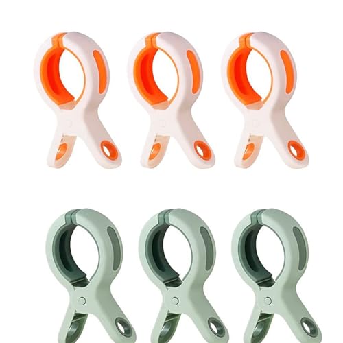 6 Stück Große Handtuchklammern für Strandliegen Wäscheklammern Kunststoff Handtuch Klammern Strandtuchklammern Winddicht Strandtuch Clips Handtuchklammer Badetuch für Bettwäsche Pool Stuhl von XUEHOU