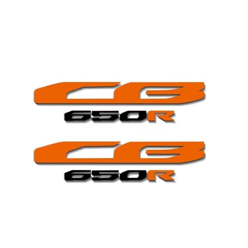 XUEKK Motorrad Logo Aufkleber Modifizierte Reflektierende Universal Auto Aufkleber Verkleidung Decals Dekorative Teile Für Honda CB65R Aufkleber(Reflective Orange) von XUEKK