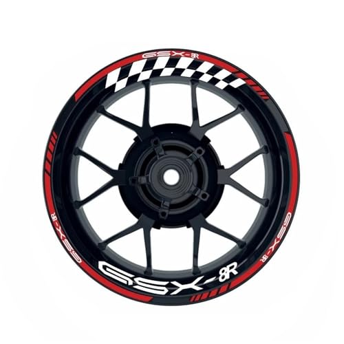 XUEKK Motorrad Rad Reflektierende Aufkleber wasserdichte Felge Decor Dekorative Reifen Streifen Teile Für Suzuki GSX-8R GSX8R Aufkleber(B) von XUEKK