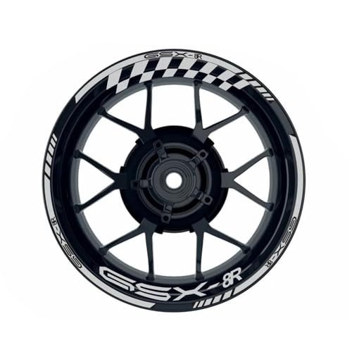 XUEKK Motorrad Rad Reflektierende Aufkleber wasserdichte Felge Decor Dekorative Reifen Streifen Teile Für Suzuki GSX-8R GSX8R Aufkleber(C) von XUEKK