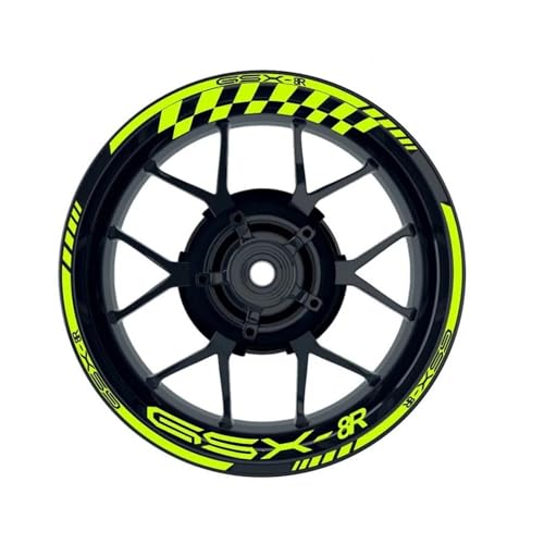 XUEKK Motorrad Rad Reflektierende Aufkleber wasserdichte Felge Decor Dekorative Reifen Streifen Teile Für Suzuki GSX-8R GSX8R Aufkleber(G) von XUEKK