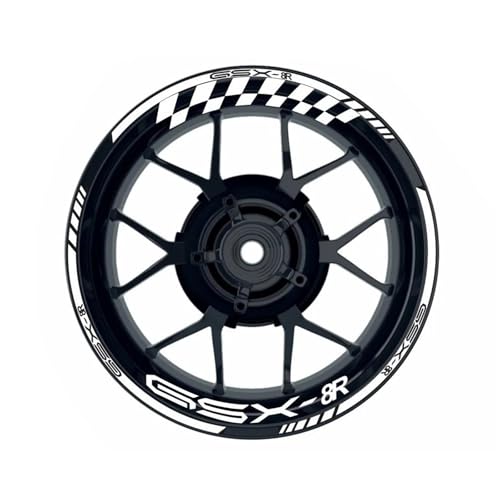 XUEKK Motorrad Rad Reflektierende Aufkleber wasserdichte Felge Decor Dekorative Reifen Streifen Teile Für Suzuki GSX-8R GSX8R Aufkleber(H) von XUEKK