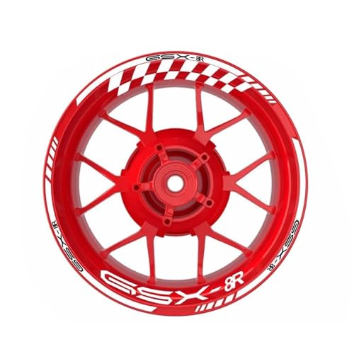 XUEKK Motorrad Rad Reflektierende Aufkleber wasserdichte Felge Decor Dekorative Reifen Streifen Teile Für Suzuki GSX-8R GSX8R Aufkleber(I) von XUEKK