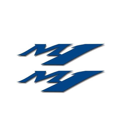 XUEKK Motorrad Reflektierende wasserdichte Modifizierte Universal Logo Auto Aufkleber Dekoration Styling Zubehör Für Yamaha M1 Aufkleber(Reflective Blue) von XUEKK