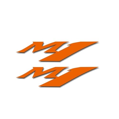 XUEKK Motorrad Reflektierende wasserdichte Modifizierte Universal Logo Auto Aufkleber Dekoration Styling Zubehör Für Yamaha M1 Aufkleber(Reflective Orange) von XUEKK