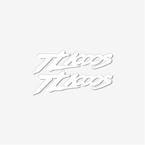 XUEKK Motorrad Universal Auto Aufkleber Modifizierte Kraftstofftank Helm Decals Dekoratives Zubehör Für Suzuki TL1000S Aufkleber(Reflective White) von XUEKK