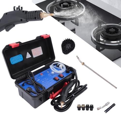 Tragbarer Dampfreiniger, 3000W Dampfreiniger Handgerät mit Lange Sprühdüse, Heiß- und Kaltwasserdüse, 3-3.5 Bar Druck, Dampf Temperatur 100-115℃, für Sofas von XUEMANSHOP