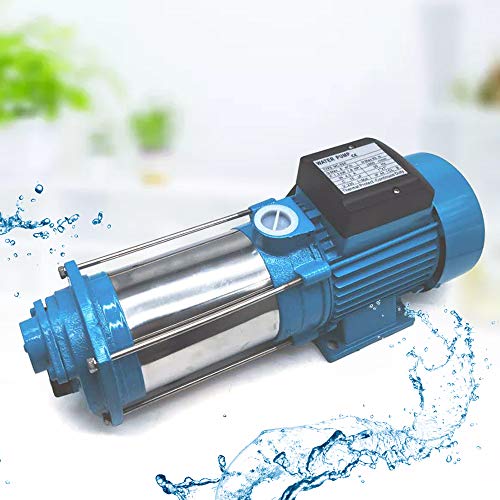 Wasserpumpe 1300 W, Hauswasserwerk Pumpe 4000 L/H mit Edelstahllaufradgehäuse und Edelstahlachse max Förderhöhe 98m für Pipelineanhebung und Wasserversorgung von XUEMANSHOP