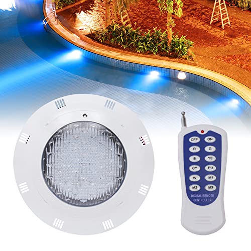 XUEMANSHOP AC 12V 54W LED Pool Lichter, Multi Mehrfarbige LED Teichbeleuchtung mit Fernbedienung IP68 Wasserdicht Unterwasserscheinwerfer für Schwimmbädern, Aquarien von XUEMANSHOP
