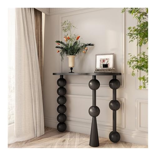 XUEQIZHENG Eingangsbereich Tisch Home Decor, 39" Massivholz-Konsolentisch, rustikaler Bauernhaus-Sofatisch(Black) von XUEQIZHENG