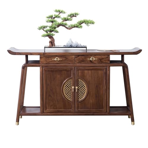 XUEQIZHENG Eingangsbereich Tisch Home Decor, 61" Moderner Konsolentisch im Landhausstil mit Metallgriffen for Eingang, Flur und Wohnzimmer von XUEQIZHENG