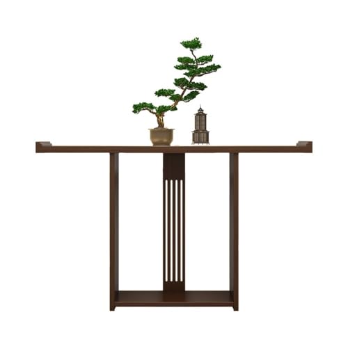 XUEQIZHENG Eingangsbereich Tisch Home Decor, Eingangstisch, moderner Eingangstisch, Streifentisch gegen die Wand, Flurdekoration(Brown,120cm) von XUEQIZHENG