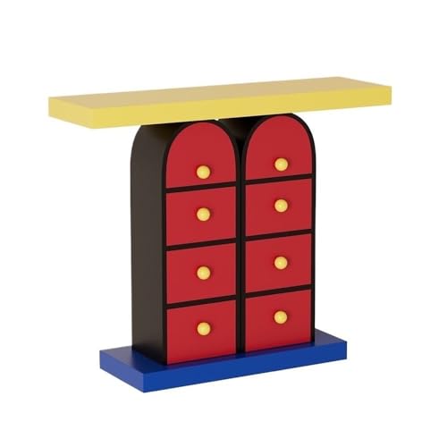 XUEQIZHENG Eingangsbereich Tisch Home Decor, Eingangstisch mit 8 Schubladen, 45-Zoll-Konsolentisch mit Stauraum for das Wohnzimmer von XUEQIZHENG