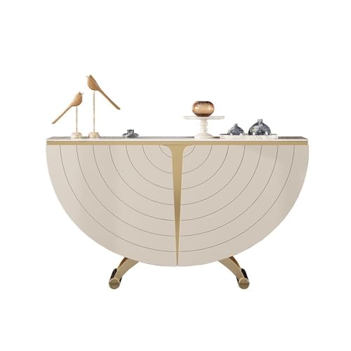 XUEQIZHENG Eingangsbereich Tisch Home Decor, Konsolentisch aus Kunstmarmor, schmaler Sofatisch for das Wohnzimmerfoyer(M) von XUEQIZHENG