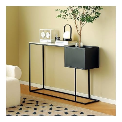 XUEQIZHENG Eingangsbereich Tisch Home Decor, Moderner schmaler Konsolentisch mit Kunstmarmorplatte for das Wohnzimmer(M) von XUEQIZHENG