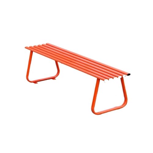 XUEQIZHENG Gartenbank im Freien, Outdoor Bank Park Stuhl Doppel Terrasse Freizeit Sitzgelegenheiten(Orange,S) von XUEQIZHENG