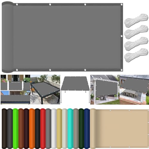 Rechteck Markise Garten Schattennetz 250 x 450 cm,Premium PES Polyester Wasserabweisend Imprägniert Rechteck, Wasserdicht Sonnenschirm Markise Balkonsegel,Für Terrasse Garten, Hellgrau Rechteck Markise Garten Schattennetz 250 x 450 cm,Premium PES Polyester Wasserabweisend Imprägniert Rechteck, Wasserdicht Sonnenschirm Markise Balkonsegel,Für Terrasse Garten, Hellgrau von XUEQXUE