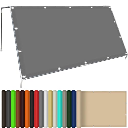 Rechteckig Sonnensegel 290 x 390 cm,98% Uv Schutz Reißfest Wetterfest, Wasserdicht, Langlebiges, Sonnensegel Balkon Regenschutz,Für Balkon Garten, Hellgrau Rechteckig Sonnensegel 290 x 390 cm,98% Uv Schutz Reißfest Wetterfest, Wasserdicht, Langlebiges, Sonnensegel Balkon Regenschutz,Für Balkon Garten, Hellgrau von XUEQXUE