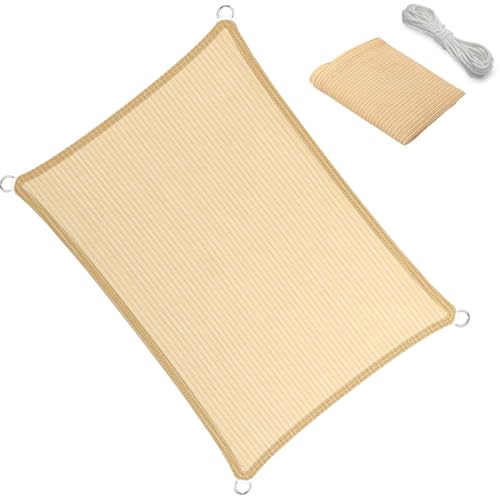 Schattiernetz Sonnenschutznetz 660 x 660 cm, HDPE Polyester, Sonnenschutz 98% Uv Schutz, Reißfest Wetterfest, Schattiernetz Sonnensegel Segeltuch, für Terrasse Garten, Beige Schattiernetz Sonnenschutznetz 660 x 660 cm, HDPE Polyester, Sonnenschutz 98% Uv Schutz, Reißfest Wetterfest, Schattiernetz Sonnensegel Segeltuch, für Terrasse Garten, Beige von XUEQXUE