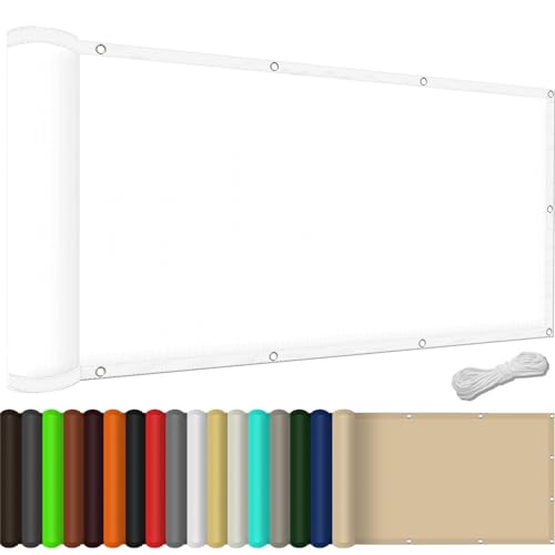 Sonnenschutz Beschattungsnetz 65 x 450 cm,Sonnenschutz 98% Uv Schutz Windschutz Reißfest Wetterfest, Sonnenschirm Rechteckig Sonnenschutz Sunsegel,Für Balkon Garten, Weiß Sonnenschutz Beschattungsnetz 65 x 450 cm,Sonnenschutz 98% Uv Schutz Windschutz Reißfest Wetterfest, Sonnenschirm Rechteckig Sonnenschutz Sunsegel,Für Balkon Garten, Weiß von XUEQXUE
