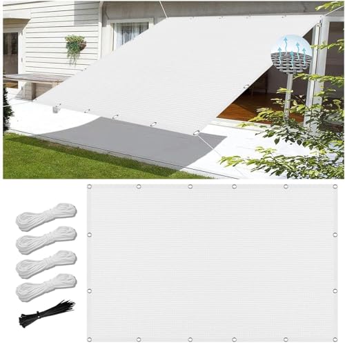 Sonnensegel Nach Maß mit Ösen 150 x 160 cm, Windschutz Reißfest Wetterfest, Schattiernetz Sonnensegel Balkon Sichtschutz, Mehrzweck-Schattennetz, für Garten Balkon, Weiß Sonnensegel Nach Maß mit Ösen 150 x 160 cm, Windschutz Reißfest Wetterfest, Schattiernetz Sonnensegel Balkon Sichtschutz, Mehrzweck-Schattennetz, für Garten Balkon, Weiß von XUEQXUE