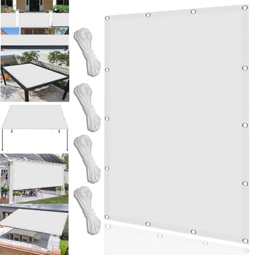Sonnensegel Rechteckig 140 x 240 cm,Wasserabweisend Sonnenschutz Windschutz mit 98% Uv Schutz, Sonnensegel - Sichtschutz Sichtschutz Balkon,Für Terrasse Garten, Weiß Sonnensegel Rechteckig 140 x 240 cm,Wasserabweisend Sonnenschutz Windschutz mit 98% Uv Schutz, Sonnensegel - Sichtschutz Sichtschutz Balkon,Für Terrasse Garten, Weiß von XUEQXUE