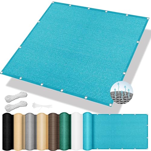 Sonnensegel Rechteckig 250 x 350 cm, 98% UV Schutz, Reißfest Wetterfest, Sonnensegel Rechteckig Schutztuch Shade, Schattennetz Schutztuch, für Balkon Garten, Himmelblau von XUEQXUE