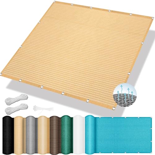 Sonnensegel Rechteckig 260 x 500 cm, 98% UV Schutz, Reißfest Wetterfest, Outdoor Sonnensegeltuch Sonnenschutz, Sonnensegel Abschattung, für Balkon Garten, Creme Farben Sonnensegel Rechteckig 260 x 500 cm, 98% UV Schutz, Reißfest Wetterfest, Outdoor Sonnensegeltuch Sonnenschutz, Sonnensegel Abschattung, für Balkon Garten, Creme Farben von XUEQXUE