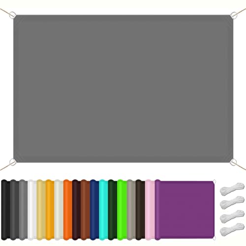Sonnensegel Rechteckig 340 x 490 cm,Sonnenschutz 95% UV Schutz Windschutz Reißfest Wetterfest, Segeltuch Schattierungsnetz,Für Außenbereiche Garten, Hellgrau Sonnensegel Rechteckig 340 x 490 cm,Sonnenschutz 95% UV Schutz Windschutz Reißfest Wetterfest, Segeltuch Schattierungsnetz,Für Außenbereiche Garten, Hellgrau von XUEQXUE