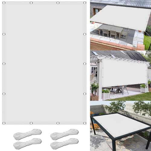 Sonnensegel Sonnenschutz inkl Befestigungsseile 190 x 470 cm,Sonnenschutz 98% Uv Schutz Windschutz Reißfest Wetterfest, Sonnensegel - Sichtschutz Sichtschutz Balkon,Für Terrasse Garten, Weiß Sonnensegel Sonnenschutz inkl Befestigungsseile 190 x 470 cm,Sonnenschutz 98% Uv Schutz Windschutz Reißfest Wetterfest, Sonnensegel - Sichtschutz Sichtschutz Balkon,Für Terrasse Garten, Weiß von XUEQXUE