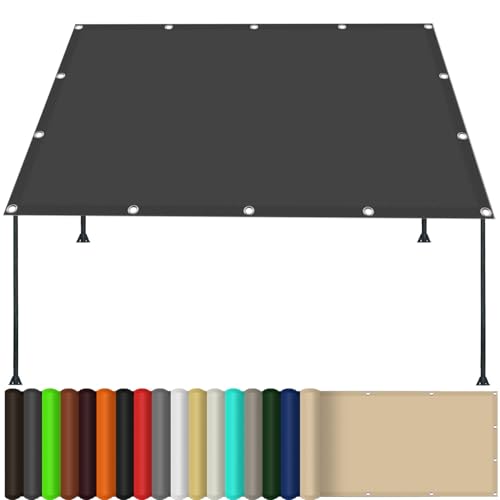 Sun Sonnensegel Sonnenschutz Sonnentuch 220 x 280 cm,Wasserabweisend Sonnenschutz Windschutz mit 98% Uv Schutz, Balkon Sonnenschutz Sichtschutz,Für Terrasse Garten, Dunkelgrau Sun Sonnensegel Sonnenschutz Sonnentuch 220 x 280 cm,Wasserabweisend Sonnenschutz Windschutz mit 98% Uv Schutz, Balkon Sonnenschutz Sichtschutz,Für Terrasse Garten, Dunkelgrau von XUEQXUE