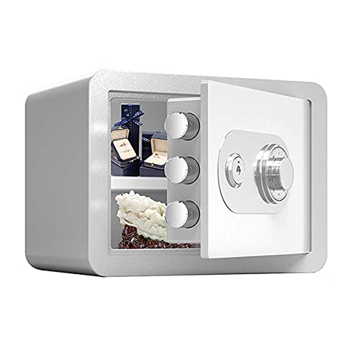XUETAO Tresor Sicherheitstresor Digitaler Schranktresor Tresore Weißer Stahl, Haushalt Klein 25cm/30cm Feuerfester und diebstahlsicherer Sicherheitsschrank, Hotelbüro von XUETAO