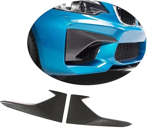 XUETAO Carbon Fiber Front Bumper Fins Splitters Air Vent Outlet Covers Fit for BMW 2 Series F87 M2 Coupe 2016-2018,Not for M2 Competition von XUETAO