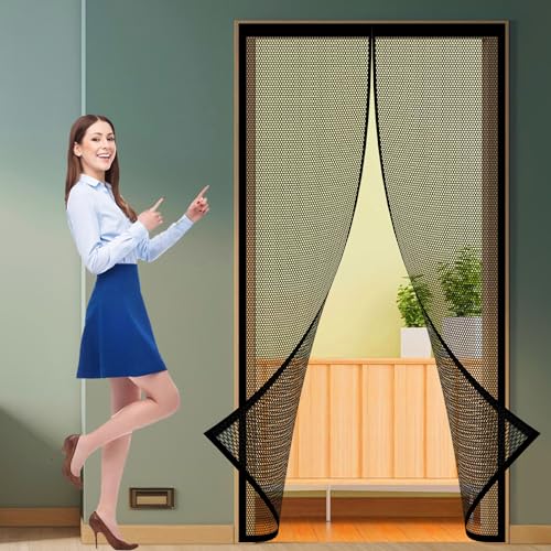 Fliegengitter Tür Magnet Insektenschutz Balkontür 155 x 226 cm Magnet Insektenschutz Balkontür Kinderleichte Klebemontage Ohne Bohren für Terrassentür, Schwarz Fliegengitter Tür Magnet Insektenschutz Balkontür 155 x 226 cm Magnet Insektenschutz Balkontür Kinderleichte Klebemontage Ohne Bohren für Terrassentür, Schwarz von XUEXIAOH