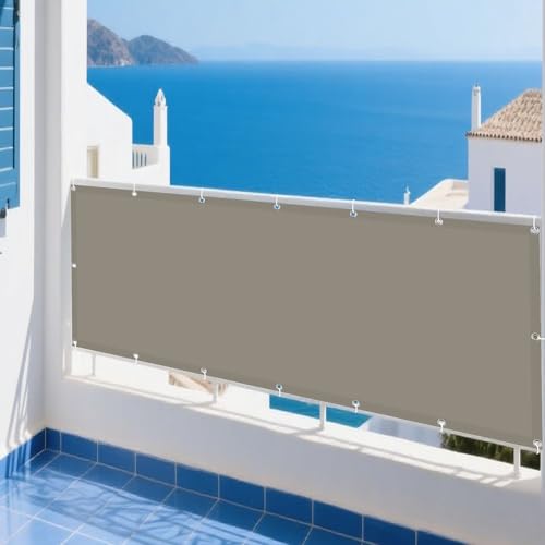 Sonnensegel 198 x 280 cm Rechteckig Wasserdicht 98% UV Schutz Rechtwinklig Markise Vielen Größen mit Spannseilen für Draußen Patio Terrasse Camping, Taupe von XUEXIAOH