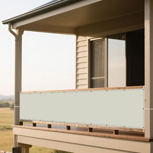 Sonnensegel 70 x 420 cm Rechteckig Wasserdicht 98% UV Schutz Balkon Regenschutz mit Ösen Seil PES Polyester UV Schutz Ohne Bohren für Garten Terrasse Balkon Schwimmbad, cremefarben Sonnensegel 70 x 420 cm Rechteckig Wasserdicht 98% UV Schutz Balkon Regenschutz mit Ösen Seil PES Polyester UV Schutz Ohne Bohren für Garten Terrasse Balkon Schwimmbad, cremefarben von XUEXIAOH