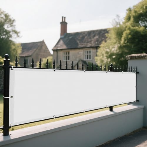 Sonnensegel Rechteckig mit Ösen 290 x 750 cm Rechteckig Wasserdicht Sonnenschutz Windschutz Abdeckung Schattenstoff mit Ösen Ohne Bohren mit Seil für Balkon Garten, Weiß Sonnensegel Rechteckig mit Ösen 290 x 750 cm Rechteckig Wasserdicht Sonnenschutz Windschutz Abdeckung Schattenstoff mit Ösen Ohne Bohren mit Seil für Balkon Garten, Weiß von XUEXIAOH