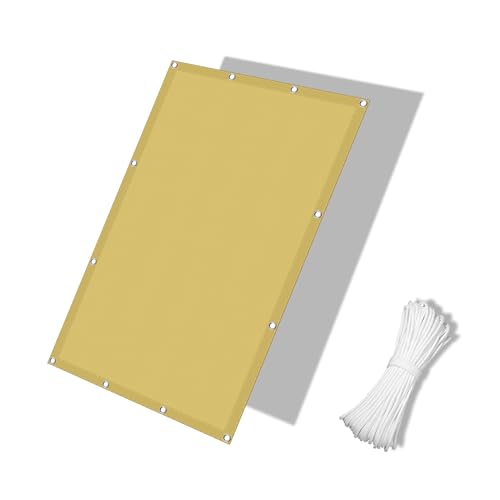Sonnensegel Sonnenschutz 255 x 375 cm Rechteckig Wasserdicht 98% UV Schutz Wasserdicht Sunsail mit Ösen Ohne Bohren mit Seil für Garten Balkon, Creme Farben Sonnensegel Sonnenschutz 255 x 375 cm Rechteckig Wasserdicht 98% UV Schutz Wasserdicht Sunsail mit Ösen Ohne Bohren mit Seil für Garten Balkon, Creme Farben von XUEXIAOH