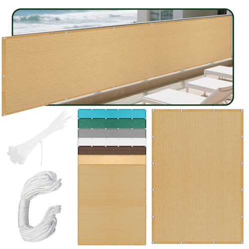 Sonnensegel Sonnenschutz Windschutz 473 x 500 cm Rechteckig Atmungsaktiv 98% UV Schutz Segeltuch Ohne Bohren mit Ösen Segeltuch für Garten Terrasse Outdoor Camping, Sandgelb Sonnensegel Sonnenschutz Windschutz 473 x 500 cm Rechteckig Atmungsaktiv 98% UV Schutz Segeltuch Ohne Bohren mit Ösen Segeltuch für Garten Terrasse Outdoor Camping, Sandgelb von XUEXIAOH