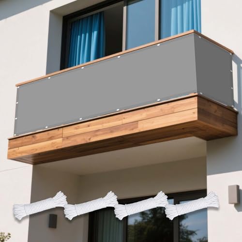 Sonnensegel Wasserdicht 105 x 140 cm Rechteckig Wasserdicht Sonnenschutz Windschutz Schattierungsnetz Sichtschutz Tarp inkl Befestigungsseile für Balkon Garten, Hellgrau Sonnensegel Wasserdicht 105 x 140 cm Rechteckig Wasserdicht Sonnenschutz Windschutz Schattierungsnetz Sichtschutz Tarp inkl Befestigungsseile für Balkon Garten, Hellgrau von XUEXIAOH