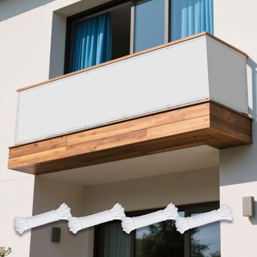 Sonnensegel Wasserdicht 150 x 170 cm Rechteckig Wasserdicht Sonnenschutz Windschutz Schattierungsnetz Sichtschutz Tarp inkl Befestigungsseile für Balkon Garten, Weiß Sonnensegel Wasserdicht 150 x 170 cm Rechteckig Wasserdicht Sonnenschutz Windschutz Schattierungsnetz Sichtschutz Tarp inkl Befestigungsseile für Balkon Garten, Weiß von XUEXIAOH