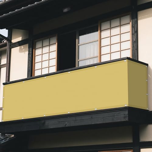 Sonnensegel Wasserdicht 250 x 520 cm Rechteckig Wasserdicht 98% UV Schutz Schattiernetz mit Spannseilen mit Ösen für Balkon Terrasse, Sandgelb Sonnensegel Wasserdicht 250 x 520 cm Rechteckig Wasserdicht 98% UV Schutz Schattiernetz mit Spannseilen mit Ösen für Balkon Terrasse, Sandgelb von XUEXIAOH