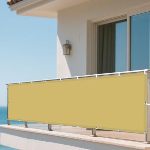 Sonnensegel Wasserdicht Nach Maß 155 x 330 cm Rechteckig Wasserdicht Sonnenschutz Windschutz Schattentuch mit Spannseilen mit Ösen für Draußen Patio Terrasse Camping, Sandgelb Sonnensegel Wasserdicht Nach Maß 155 x 330 cm Rechteckig Wasserdicht Sonnenschutz Windschutz Schattentuch mit Spannseilen mit Ösen für Draußen Patio Terrasse Camping, Sandgelb von XUEXIAOH