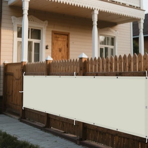 Sonnensegel Wasserdicht Rechteckig 222 x 235 cm Rechteckig Wasserdicht 98% UV Schutz Schattentuch Segel Baldachin mit Ösen Segeltuch 4 × 1.5 M Seile für Terrasse Garten, cremefarben von XUEXIAOH