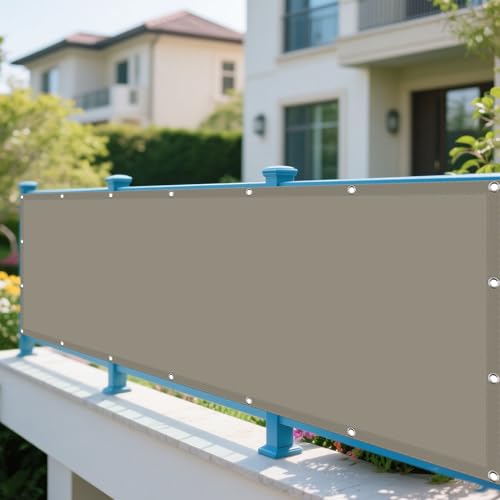 Sonnensegel mit Ösen Nach Maß 680 x 800 cm Rechteckig Wasserdicht Sonnenschutz Windschutz Sichtschutz Balkon mit Ösen Ohne Bohren mit Seil für Patio Hinterhof Rasengarten, Khaki Sonnensegel mit Ösen Nach Maß 680 x 800 cm Rechteckig Wasserdicht Sonnenschutz Windschutz Sichtschutz Balkon mit Ösen Ohne Bohren mit Seil für Patio Hinterhof Rasengarten, Khaki von XUEXIAOH