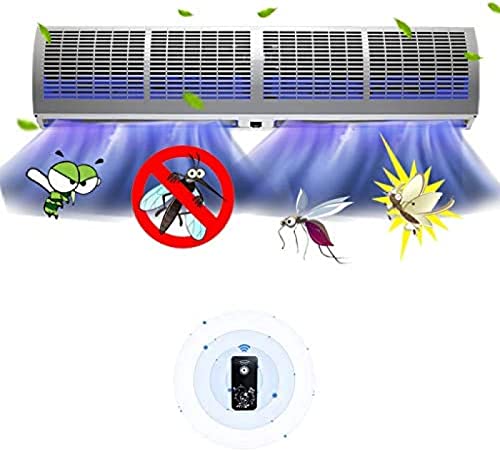 Fernbedienungs-Luftschleier, Türluftschleier mit großem Luftvolumen, 2 Geschwindigkeiten einstellbar, kommerzieller leiser Luftschleier für den Innenbereich,Blu-ray,90cm/35.4in von XUEYEDI